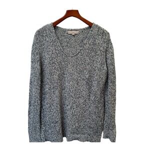 Loft Women's Size  XL‎ Long Sleeve V-neck Blue Knit Sweater